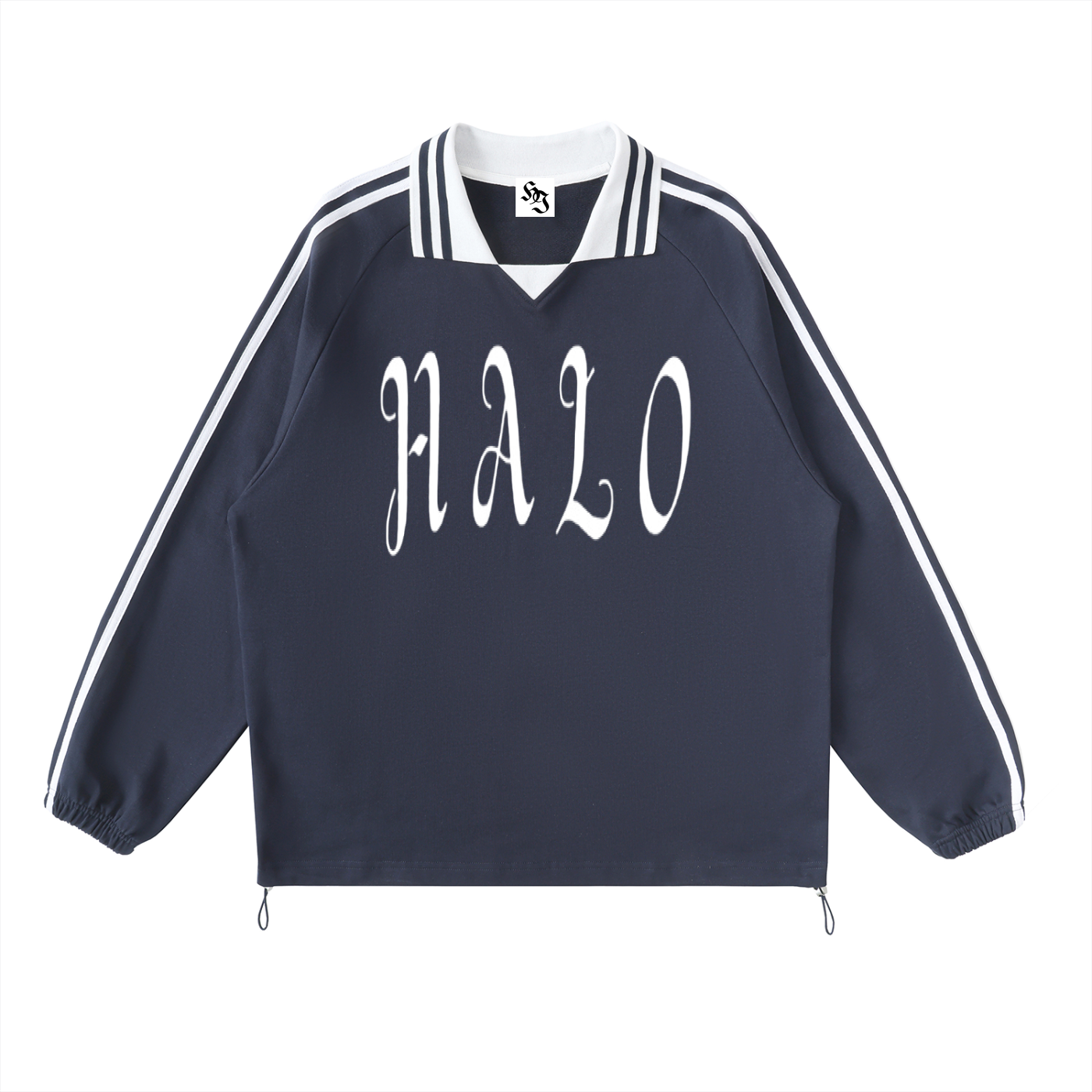 The Striped Lapel Luxe Sweat