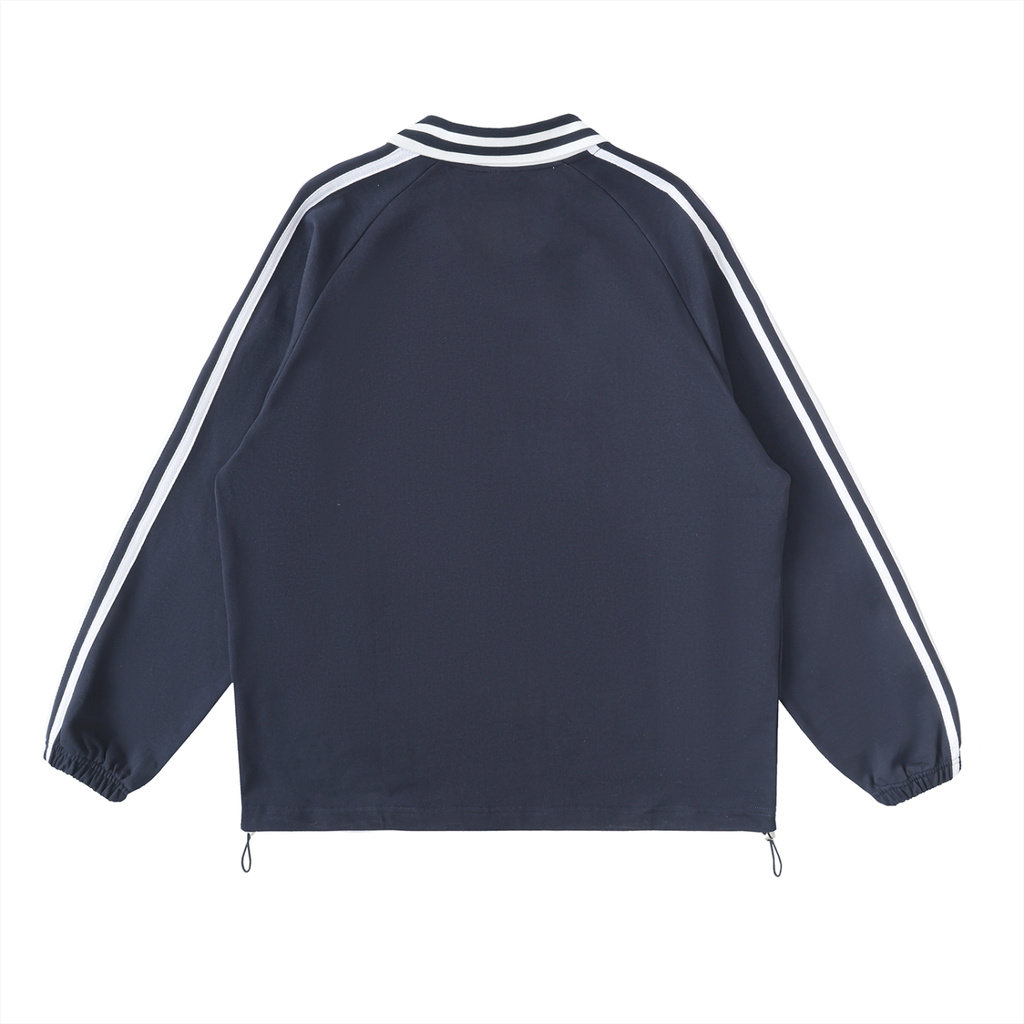 The Striped Lapel Luxe Sweat
