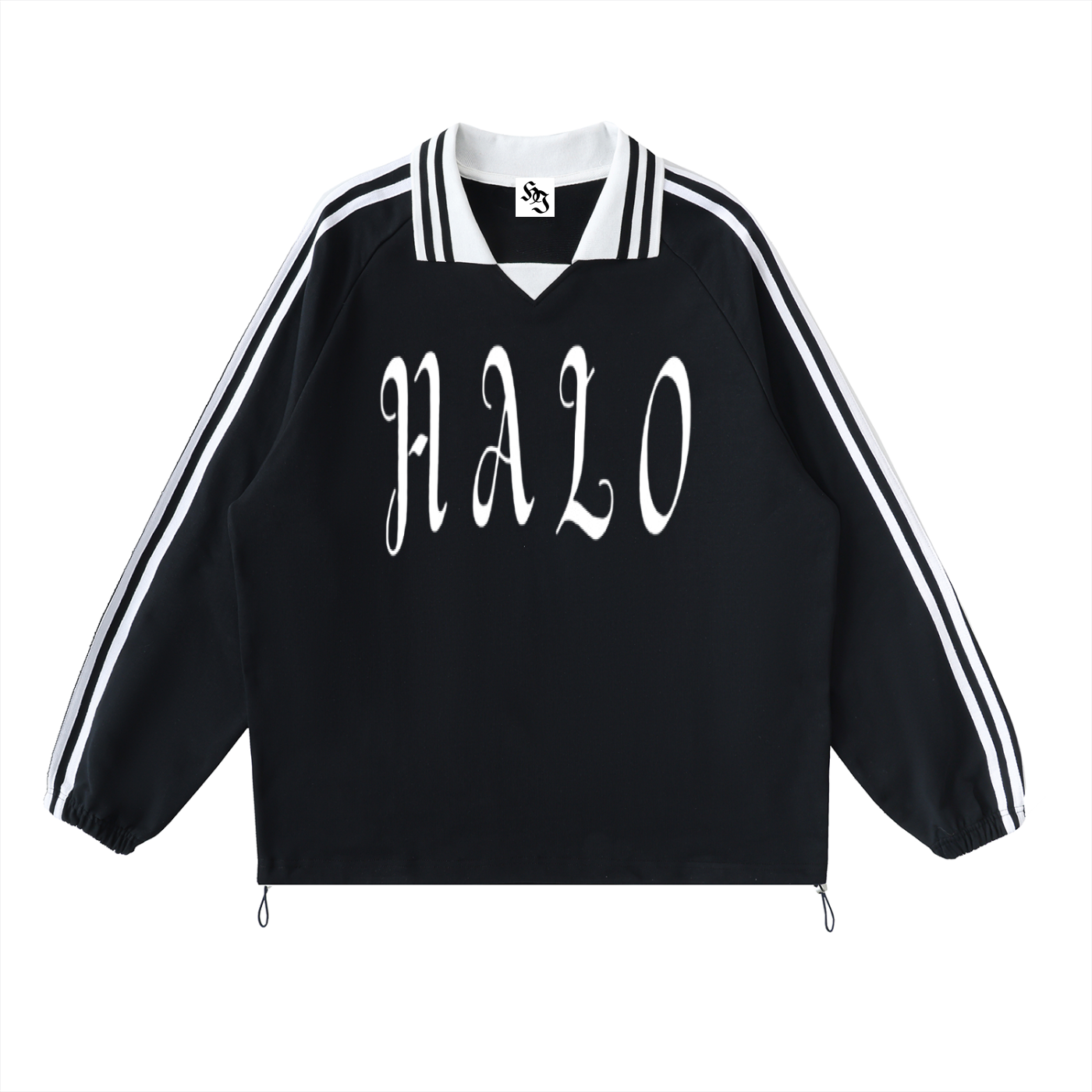 The Striped Lapel Luxe Sweat